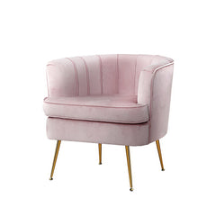 Artiss Armchair Lounge Chair Accent Armchairs Sofa Chairs Velvet Pink Couch.