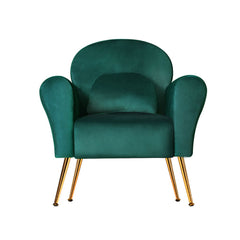 Artiss Armchair Lounge Chair Accent Armchairs Chairs Sofa Green Cushion Velvet.