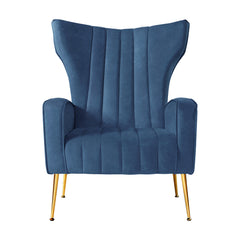 Artiss Armchair Lounge Accent Chairs Armchairs Chair Velvet Sofa Navy Blue Seat.