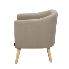 Artiss ADORA Armchair Tub Chair Single Accent Armchairs Sofa Lounge Fabric Beige.