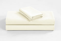 Elan Linen 1200TC Organic Cotton Cream King Bed Sheet Set