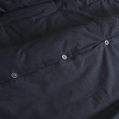 Elan Linen 100% Egyptian Cotton Vintage Washed 500TC Charcoal Super King Quilt Cover Set