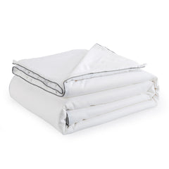 Royal Comfort 100% Silk Filled Eco-Lux Quilt 300GSM With 100% Cotton Cover - Queen - White