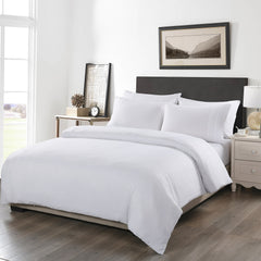 Royal Comfort 1200TC 6 Piece Fitted Sheet Quilt Cover & Pillowcase Set UltraSoft - Double - White