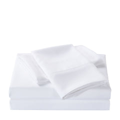 Casa Decor 2000 Thread Count Bamboo Cooling Sheet Set Ultra Soft Bedding - Double - White