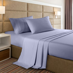 Casa Decor 2000 Thread Count Bamboo Cooling Sheet Set Ultra Soft Bedding - Queen - Lilac Grey