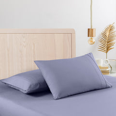 Casa Decor 2000 Thread Count Bamboo Cooling Sheet Set Ultra Soft Bedding - Queen - Lilac Grey