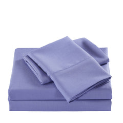 Casa Decor 2000 Thread Count Bamboo Cooling Sheet Set Ultra Soft Bedding - Queen - Mid Blue