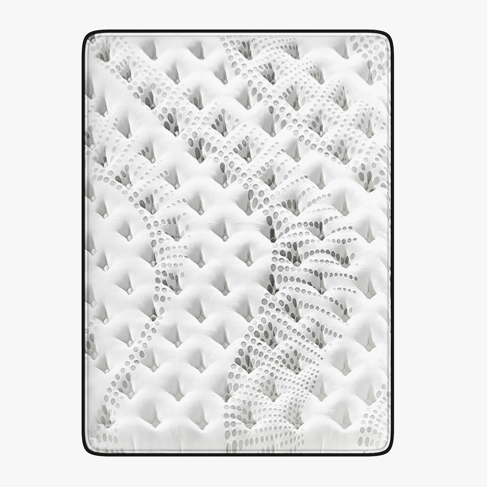 Luxopedic Pocket Spring Mattress 5 Zone 32CM Euro Top Memory Foam Medium Firm - Single - White  Grey