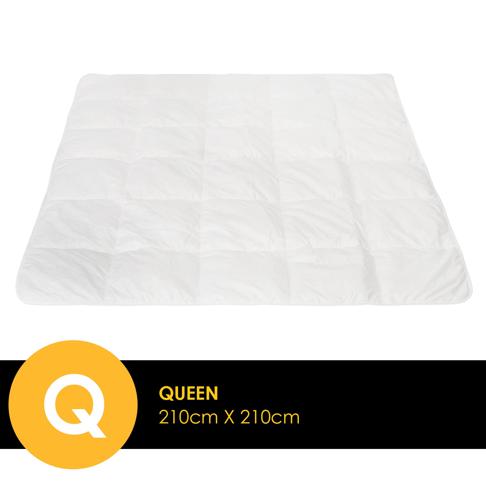 Casa Decor Silk Touch Quilt 360GSM All Seasons Antibacterial Hypoallergenic - Queen - White