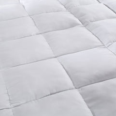 Royal Comfort 1000GSM Luxury Bamboo Fabric Gusset Mattress Pad Topper Cover - Double - White