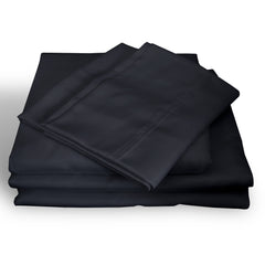 Royal Comfort 1000TC Hotel Grade Bamboo Cotton Sheets Pillowcases Set Ultrasoft - Queen - Charcoal