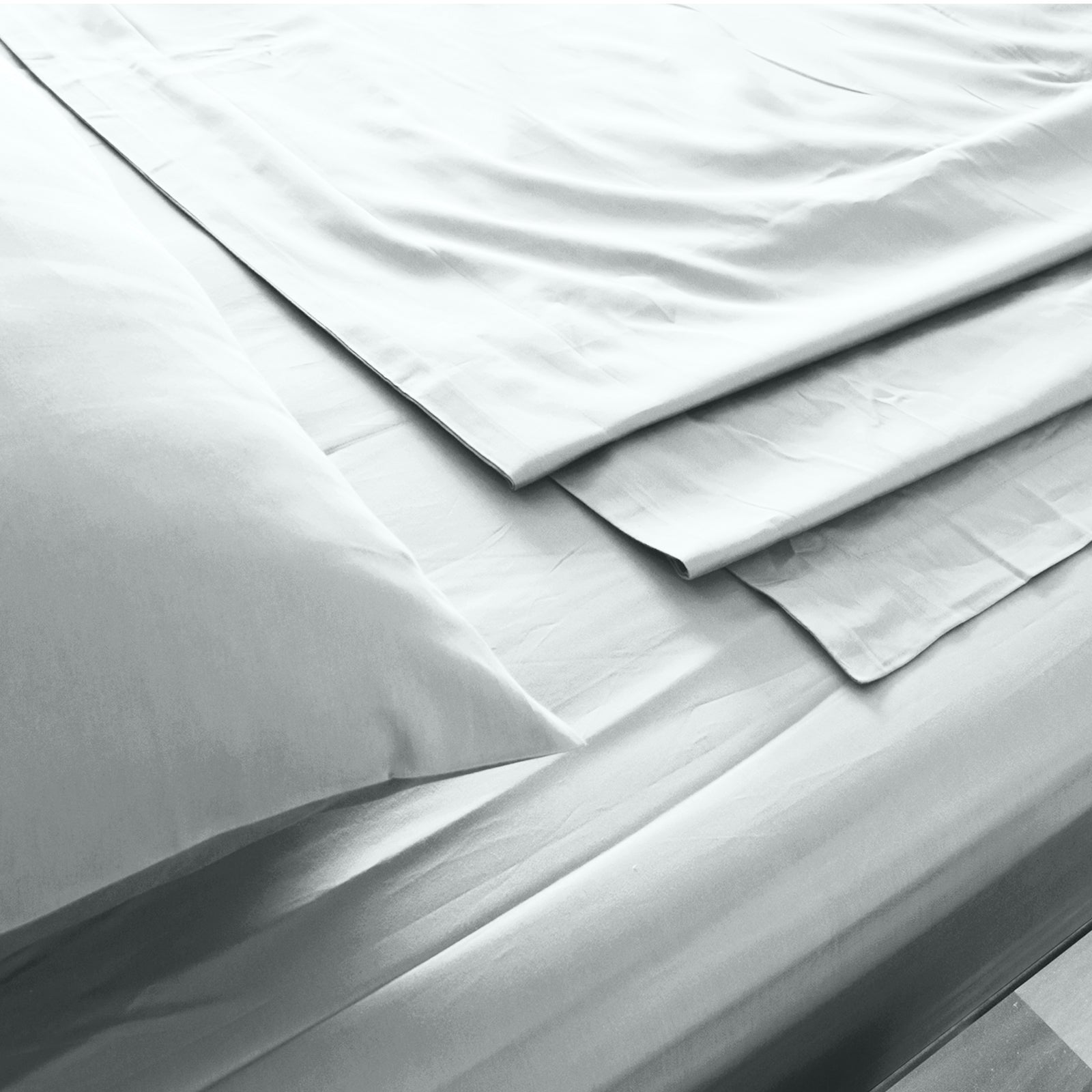 Royal Comfort 1000TC Hotel Grade Bamboo Cotton Sheets Pillowcases Set Ultrasoft - King - Cool Grey