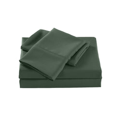 Royal Comfort 2000 Thread Count Bamboo Cooling Sheet Set Ultra Soft Bedding - Queen - Olive