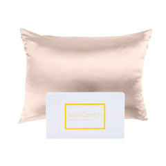 Royal Comfort Pure Silk Pillow Case 100% Mulberry Silk Hypoallergenic Pillowcase - Champagne Pink