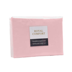 Royal Comfort Bamboo Blended Sheet & Pillowcases Set 1000TC Ultra Soft Bedding - Queen - Bubble Bath