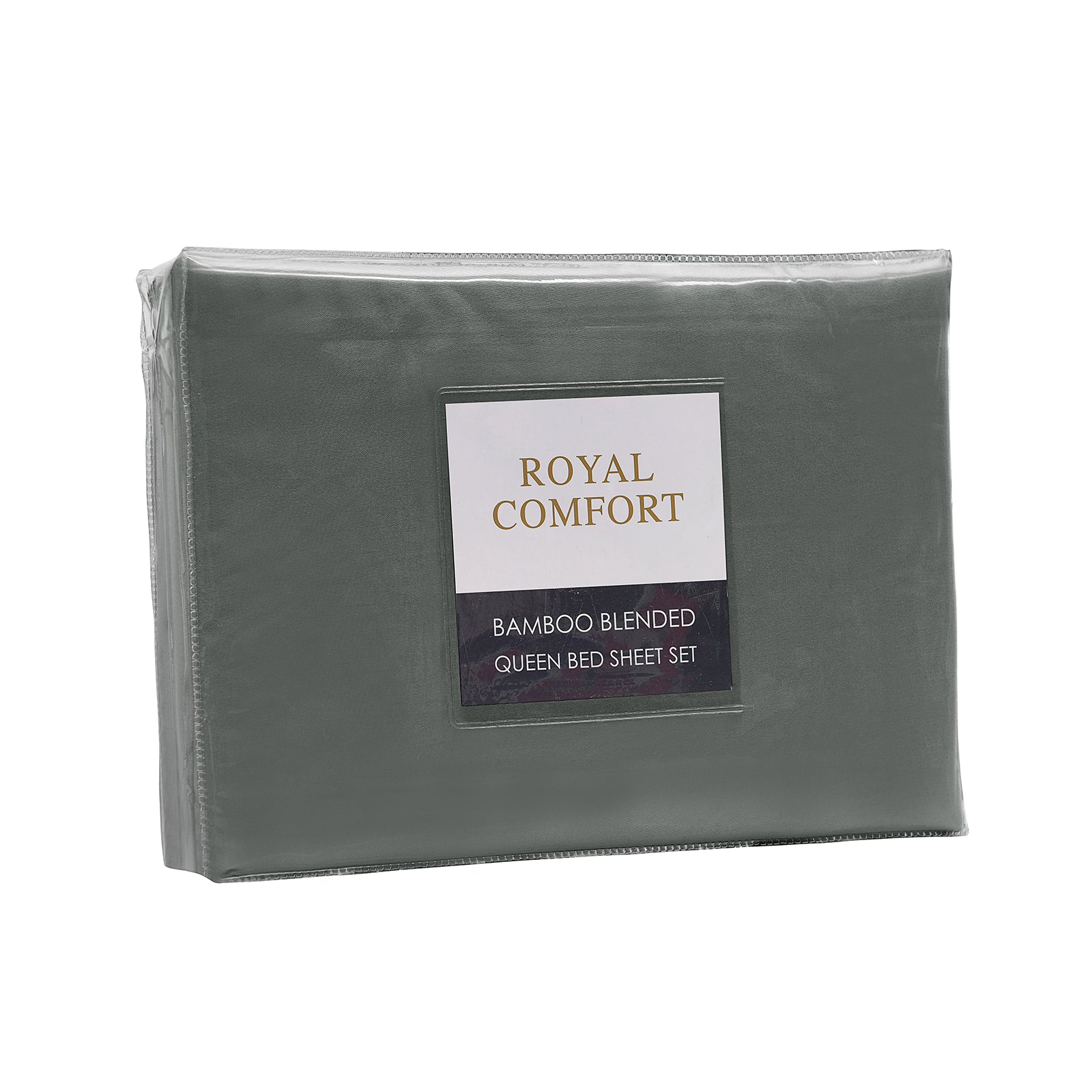 Royal Comfort Bamboo Blended Sheet & Pillowcases Set 1000TC Ultra Soft Bedding - Queen - Charcoal