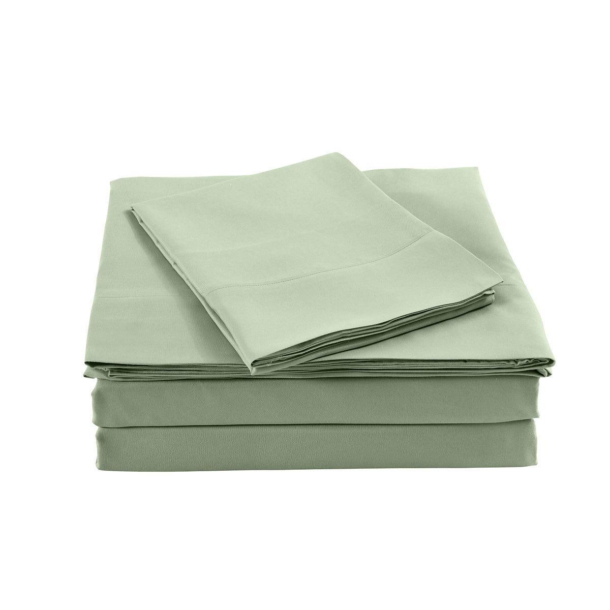 Royal Comfort Bamboo Blended Sheet & Pillowcases Set 1000TC Ultra Soft Bedding - King - Sage Green