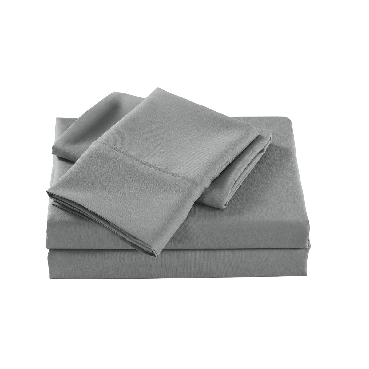 Royal Comfort 2000 Thread Count Bamboo Cooling Sheet Set Ultra Soft Bedding - King - Mid Grey