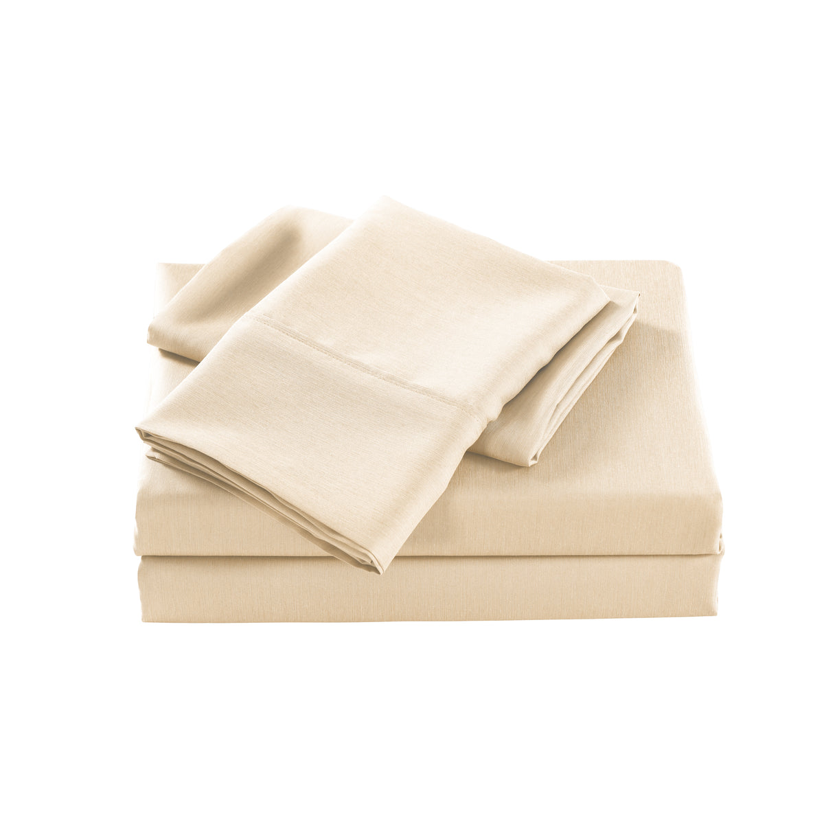 Casa Decor 2000 Thread Count Bamboo Cooling Sheet Set Ultra Soft Bedding - King Single - Oatmeal