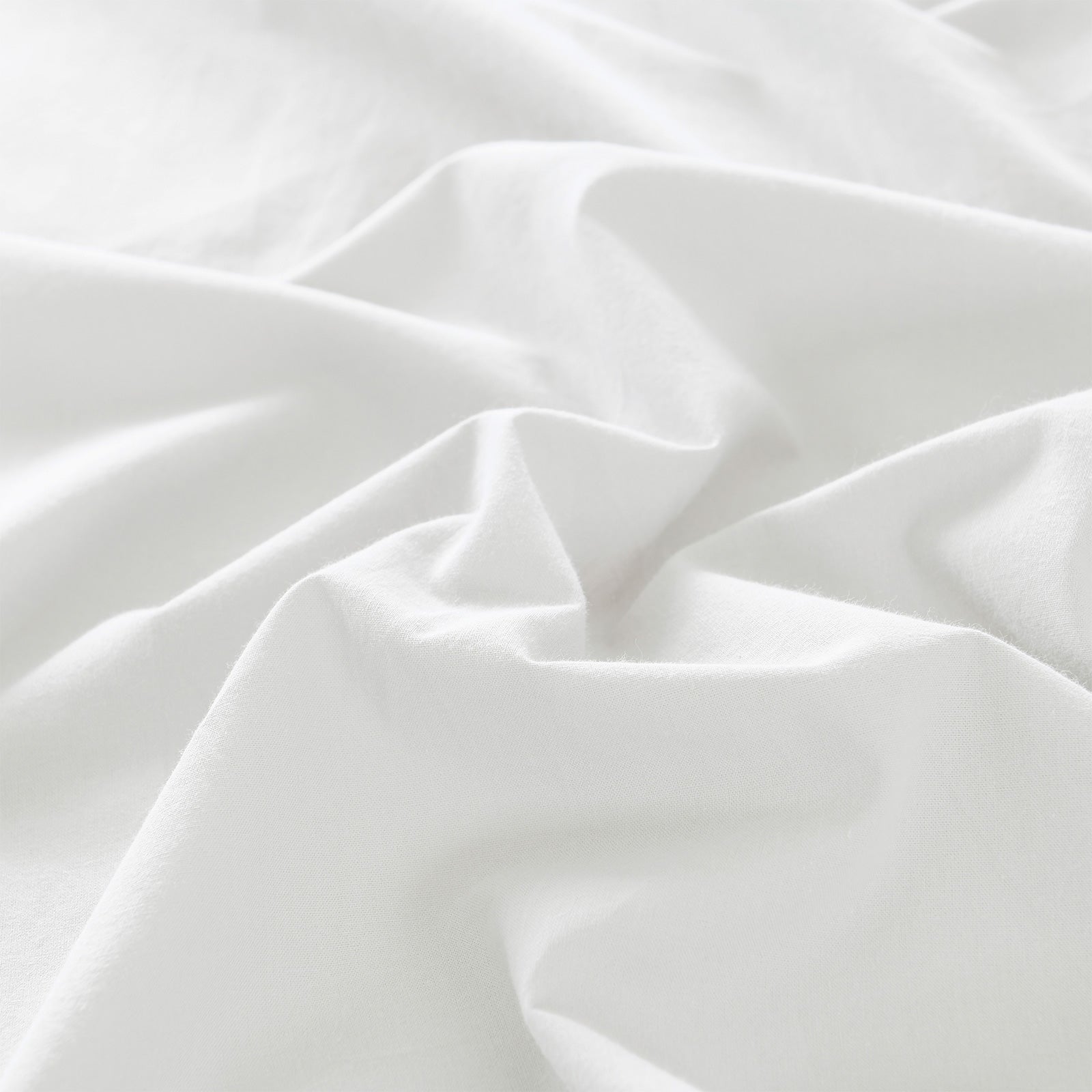 Royal Comfort Vintage Washed 100% Cotton Sheet Set Fitted Flat Sheet Pillowcases - Double - White