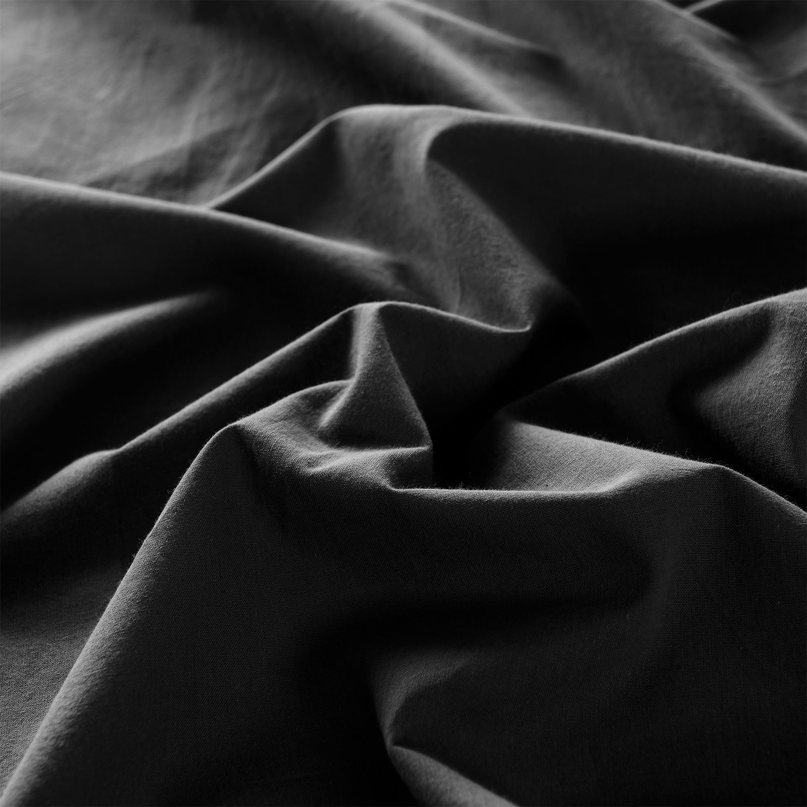 Royal Comfort Vintage Washed 100% Cotton Sheet Set Fitted Flat Sheet Pillowcases - Double - Charcoal