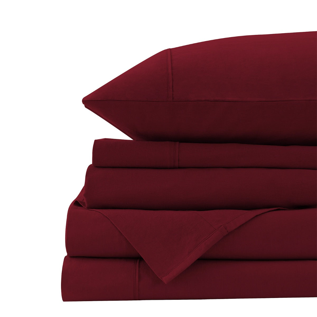 Royal Comfort Vintage Washed 100% Cotton Quilt Cover Set Bedding Ultra Soft - Queen - Mulled Wine