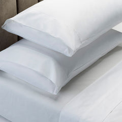 Royal Comfort 4 Piece 1500TC Sheet Set And Goose Feather Down Pillows 2 Pack Set - Double - White