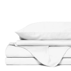 Royal Comfort 4 Piece 1500TC Sheet Set And Goose Feather Down Pillows 2 Pack Set - Double - White