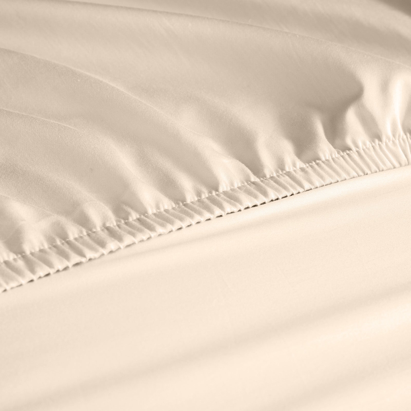 Royal Comfort 1200 Thread Count Fitted Sheet Cotton Blend Ultra Soft Bedding - Queen - Ivory