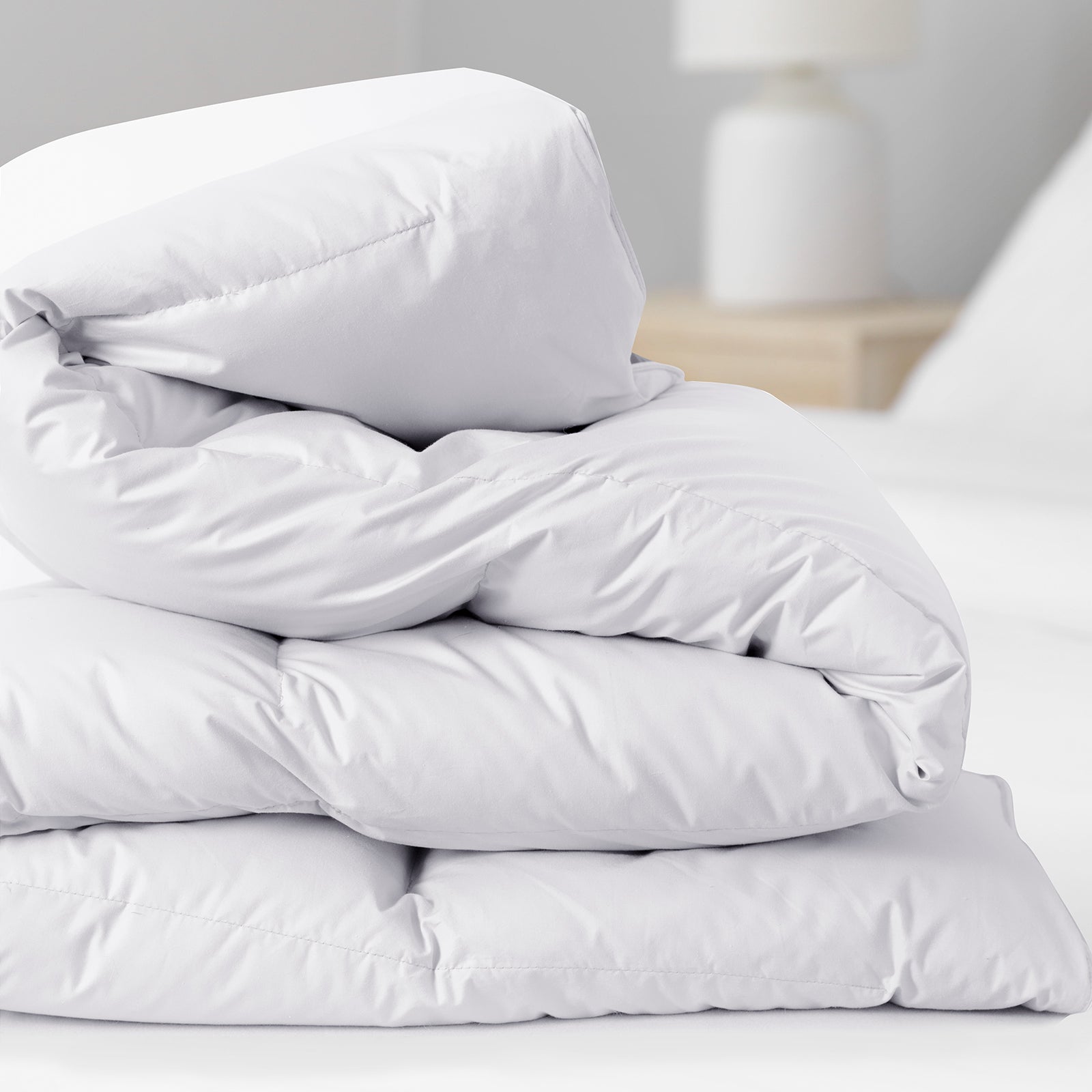 Royal Comfort 800GSM Silk Blend Quilt Duvet Ultra Warm Winter Weight  - Double - White