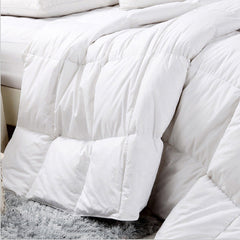 Royal Comfort 500GSM Goose Feather Down Quilt And Bamboo Quilted Pillow Set - Single - White