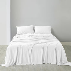 Royal Comfort 100% Jersey Cotton 4 Piece Sheet Set - King - White