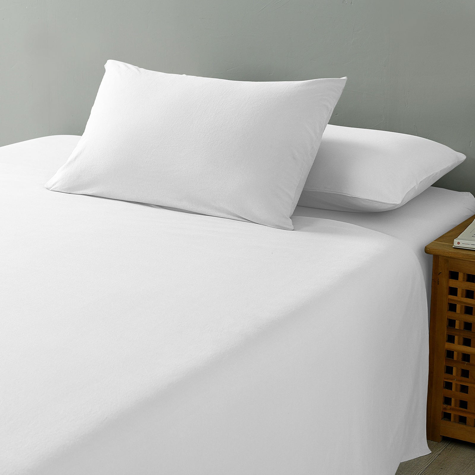 Royal Comfort 100% Jersey Cotton 4 Piece Sheet Set - King - White