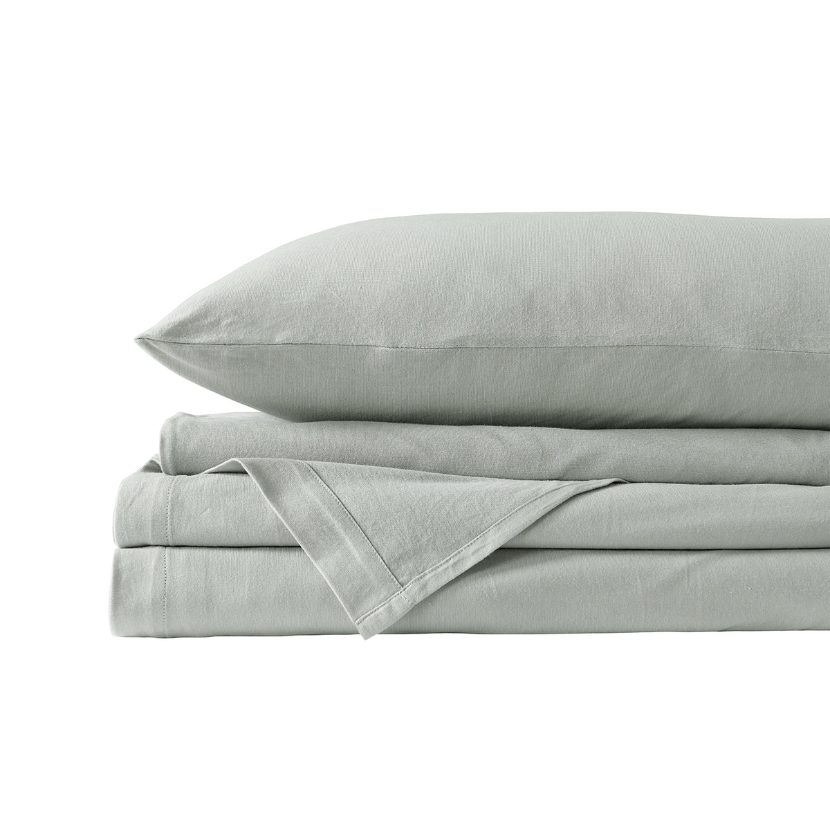 Royal Comfort 100% Jersey Cotton 4 Piece Sheet Set - King - Grey Marle