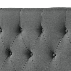 Milano Decor Madrid Tufted Charcoal Bed Head Headboard Bedhead Upholstered - Queen - Charcoal