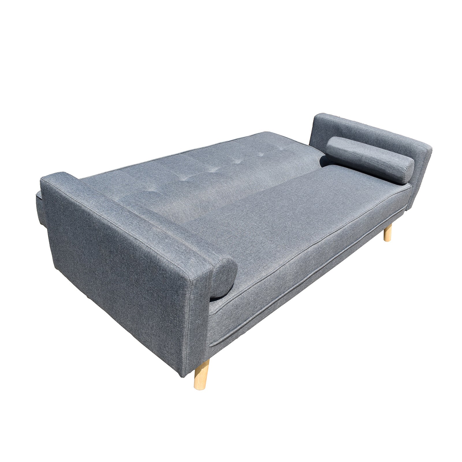 Casa Decor Sicily 2 in 1 Sofa Bed Charcoal 3 Seater Futon Couch Recliner.