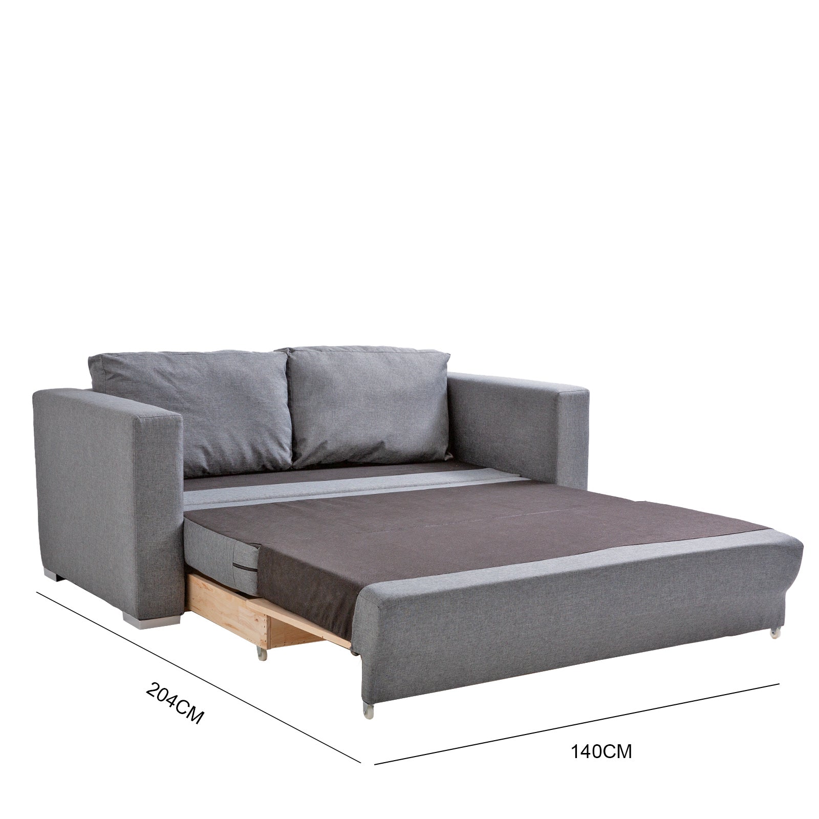 Casa Decor Selena 2 in 1 Sofa Couch Charcoal 2 Seater.