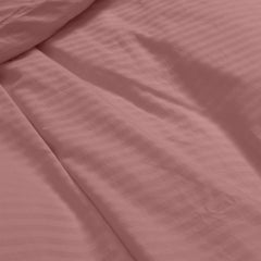 Royal Comfort Kensington 1200 Thread Count 100% Cotton Stripe Quilt Cover Set - Super King - Desert Rose