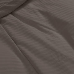 Royal Comfort Kensington 1200 Thread Count 100% Cotton Stripe Quilt Cover Set - Queen - Charcoal