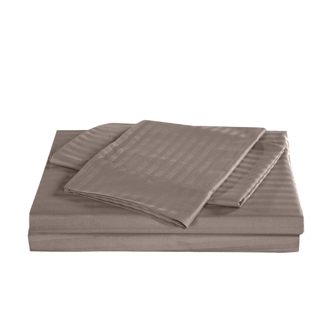 Royal Comfort Kensington 1200 Thread Count 100% Cotton Stripe Quilt Cover Set - Super King - Charcoal