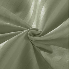 Royal Comfort Kensington 1200 Thread Count 100% Cotton Stripe Quilt Cover Set - Queen - Olive