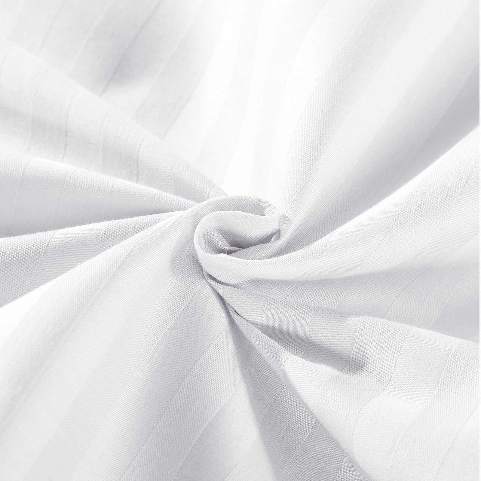 Royal Comfort Kensington 1200 Thread Count 100% Cotton Stripe Quilt Cover Set - Queen - White