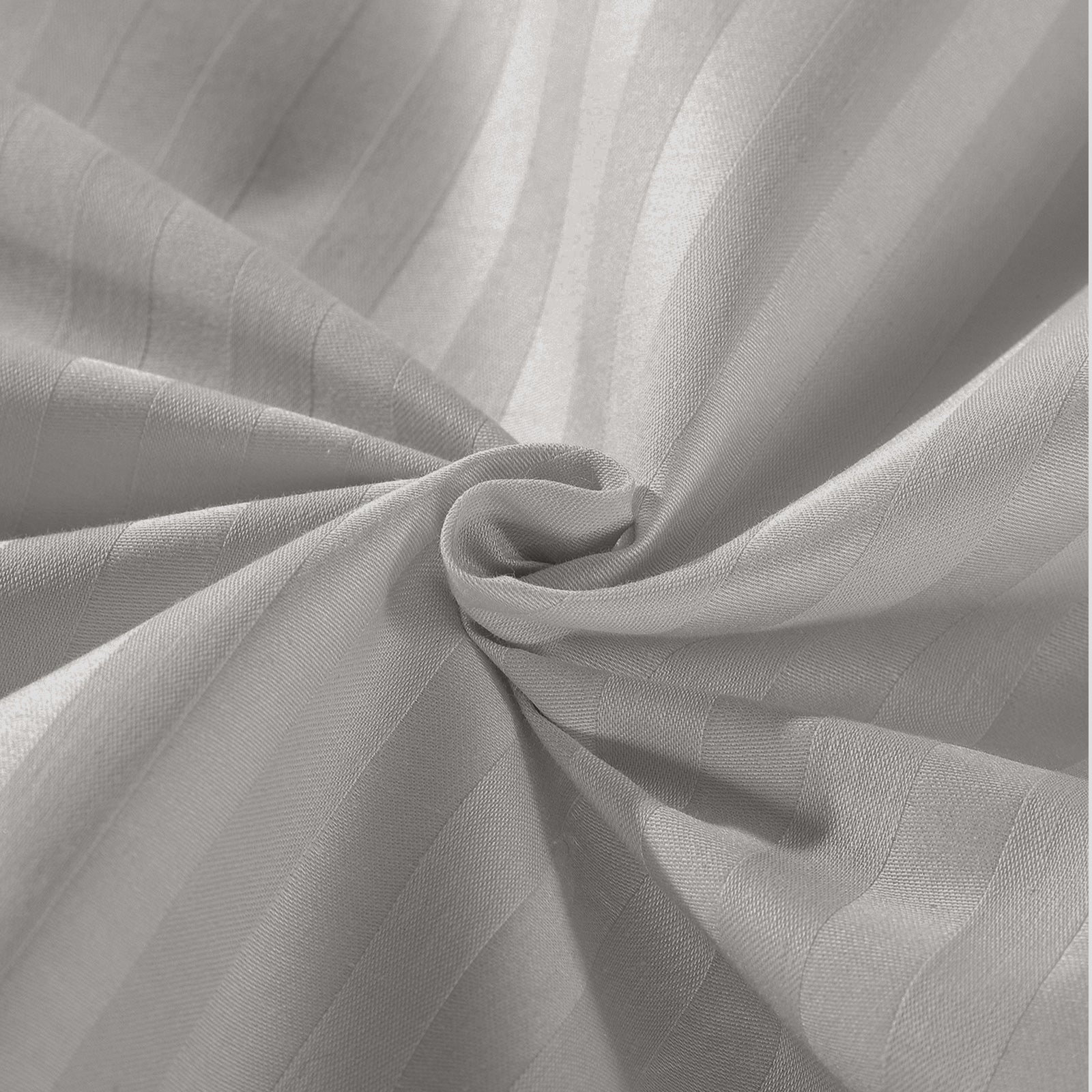 Royal Comfort Kensington 1200 Thread Count 100% Cotton Stripe Quilt Cover Set - Queen - Grey