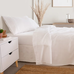 Royal Comfort 3000 Thread Count Bamboo Cooling Sheet Set - Queen - White