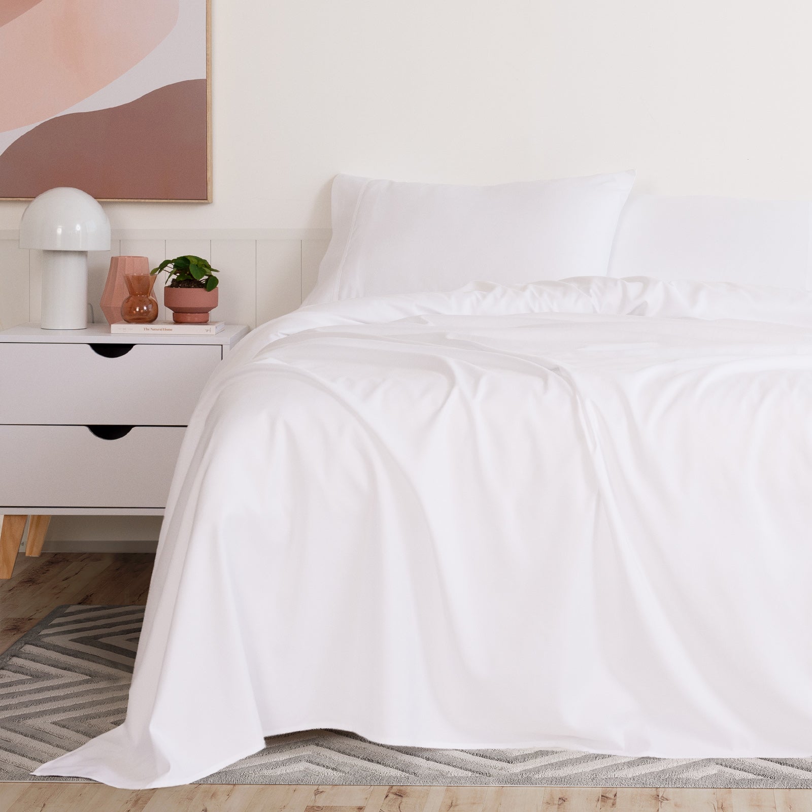 Royal Comfort 3000 Thread Count Bamboo Cooling Sheet Set - Queen - White