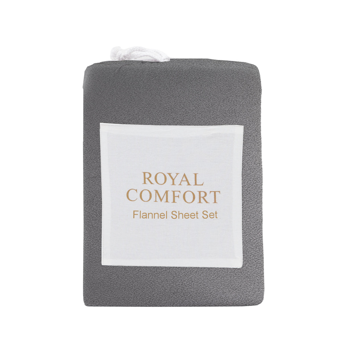 Royal Comfort Polar Fleece Flannel Sheet Set Ultra Soft Plush Cozy - Single - Charcoal