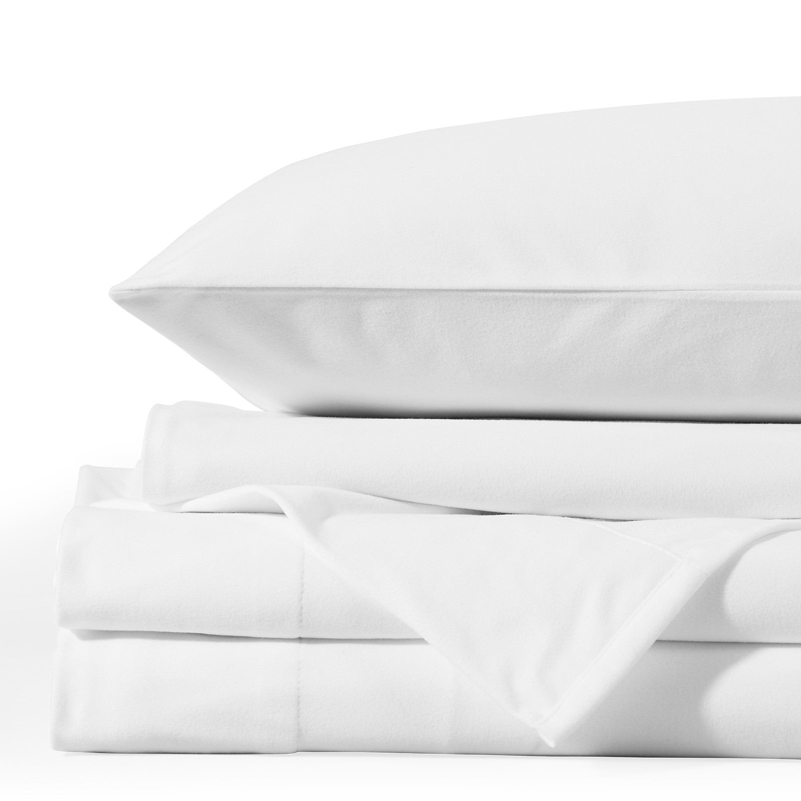 Royal Comfort Polar Fleece Flannel Sheet Set Ultra Soft Plush Cozy - Double - White