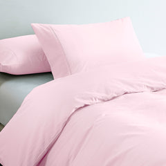 Royal Comfort 100% Jersey Cotton Quilt Cover Set Ultra Soft Bedding Luxurious - Queen - Pink Marle