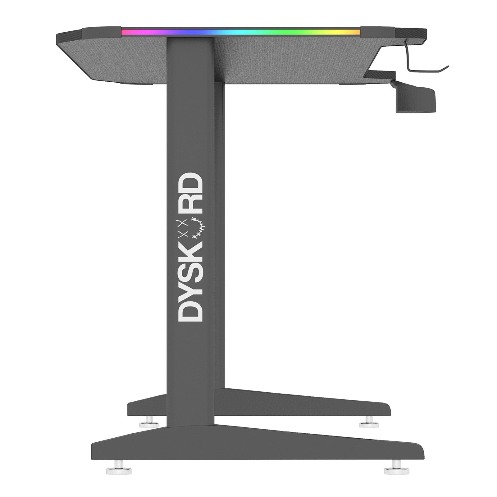 Dyskord Adjustable Gaming Table Desk Office Desktop Steel LED RGB Lighting